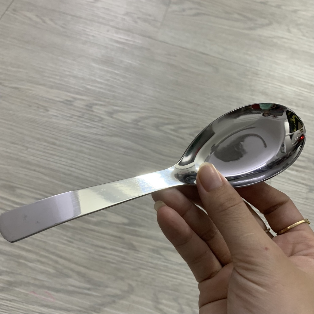 Muỗng canh inox sáng bóng cao cấp loại dày - Thìa ăn cơm, ăn phở inox cao cấp không gỉ, muỗng CANH CAM