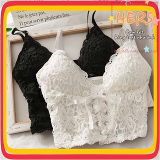 Áo croptop corset ren siêu nóng bỏng, có mút lót.