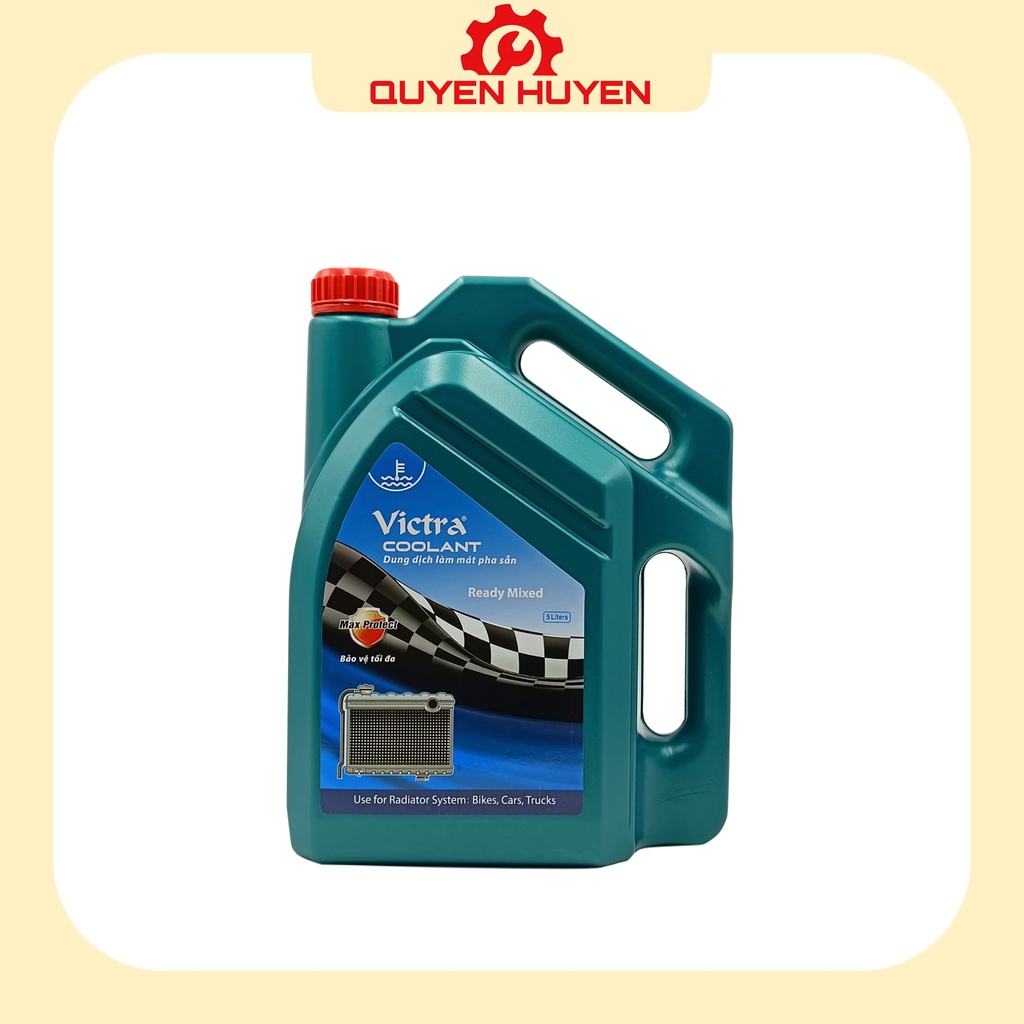 Dung dịch nước làm mát động cơ ô tô Victra Coolant (5L - 5000ml) - Nước mát xe hơi