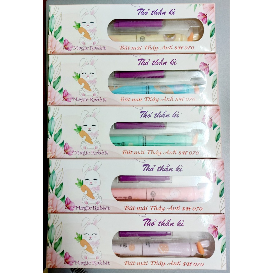 Bút máy xóa được thỏ thần kỳ Thầy Ánh SH 070_kèm 4 ống mực