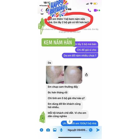 Bộ Nám Đông Y Hàn Quốc . Kem Nám Hàn