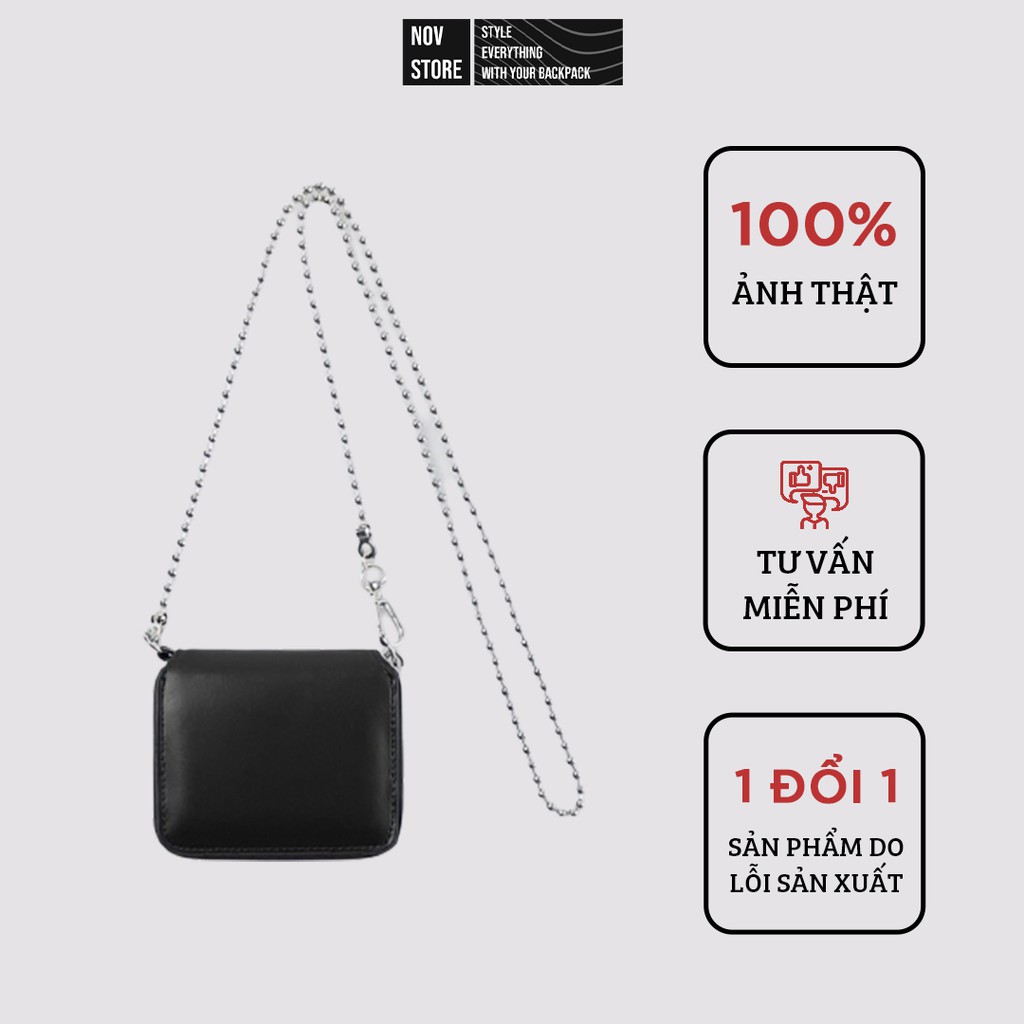 Túi ví da mini - novstore BLACK PURSE