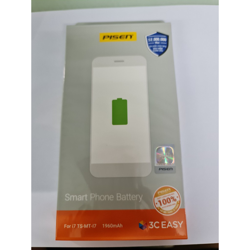 PIN Sạc Pisen TS-MT - 7 (iPhone 7, 3.8V) - Hàng Chính Hãng