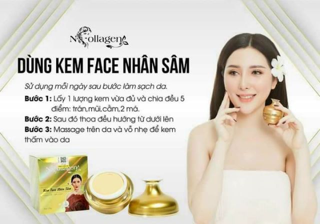 KEM SÂM NCOLLAGEN _TẶNG SÉT TẨY TẾ BÀO CHẾT DA MẶT