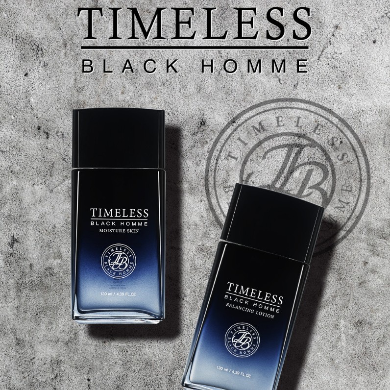 Bộ Sản Phẩm Dưỡng Da Nam Giới SNP Timeless Black Homme Skin Care 2 Set Dưỡng Ẩm Tăng Tính Đàn Hồi Chống Nhăn