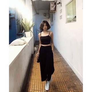Quần linen ống rộng