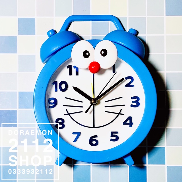 Đồng hồ báo thức để bàn Doraemon