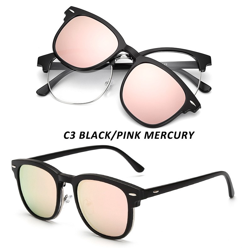 High Quality TR Frame Magnetic Clip On Polarized Sunglasses Women/Men