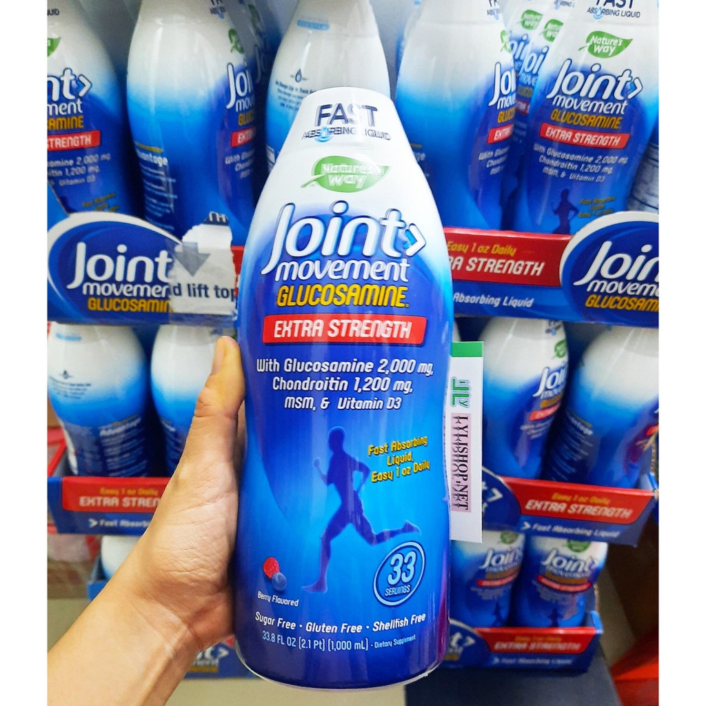 Glucosamine dạng nước chai 1000 ml của Mỹ thương hiệu joint Movement Nature's Way