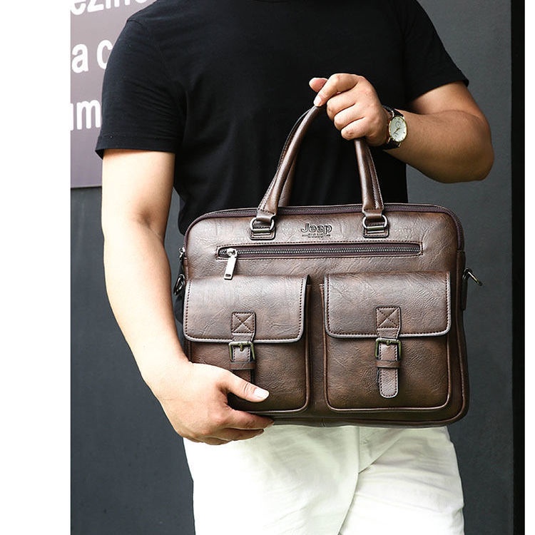 Cặp táp đựng Laptop một ngăn phong cách doanh nhân Âu Mỹ cổ điển dành cho nam | BigBuy360 - bigbuy360.vn