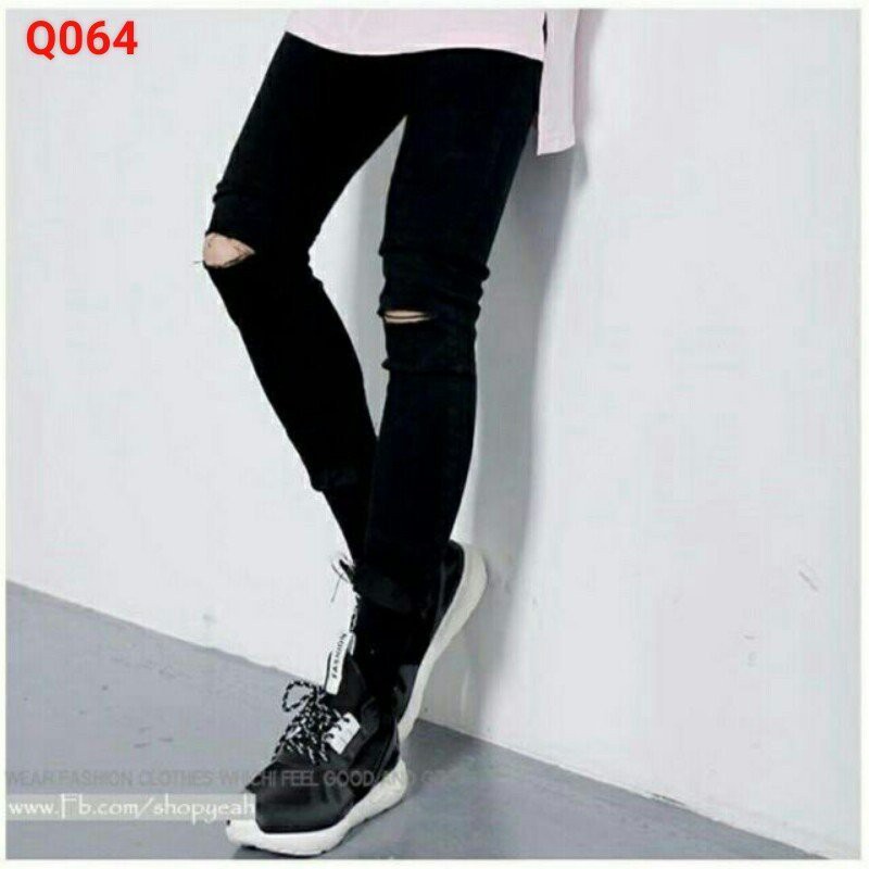 [FREESHIP_99K] QUẦN KAKI RÁCH GỐI CO GIÃN NAM