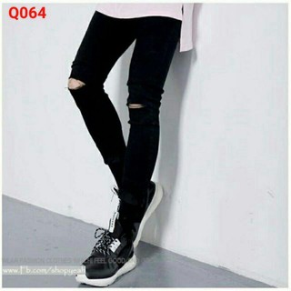 [FREESHIP_99K] QUẦN KAKI RÁCH GỐI CO GIÃN NAM