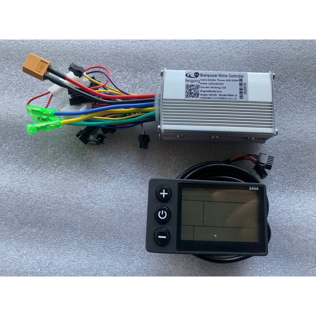 Bộ Điều Khiển Ldc + Màn Hình Lcd 24V36V48V60V 350W Cho Xe Máy Điện ,Xe Đạp, Đồng Hồ Tốc Độ Xe Điện