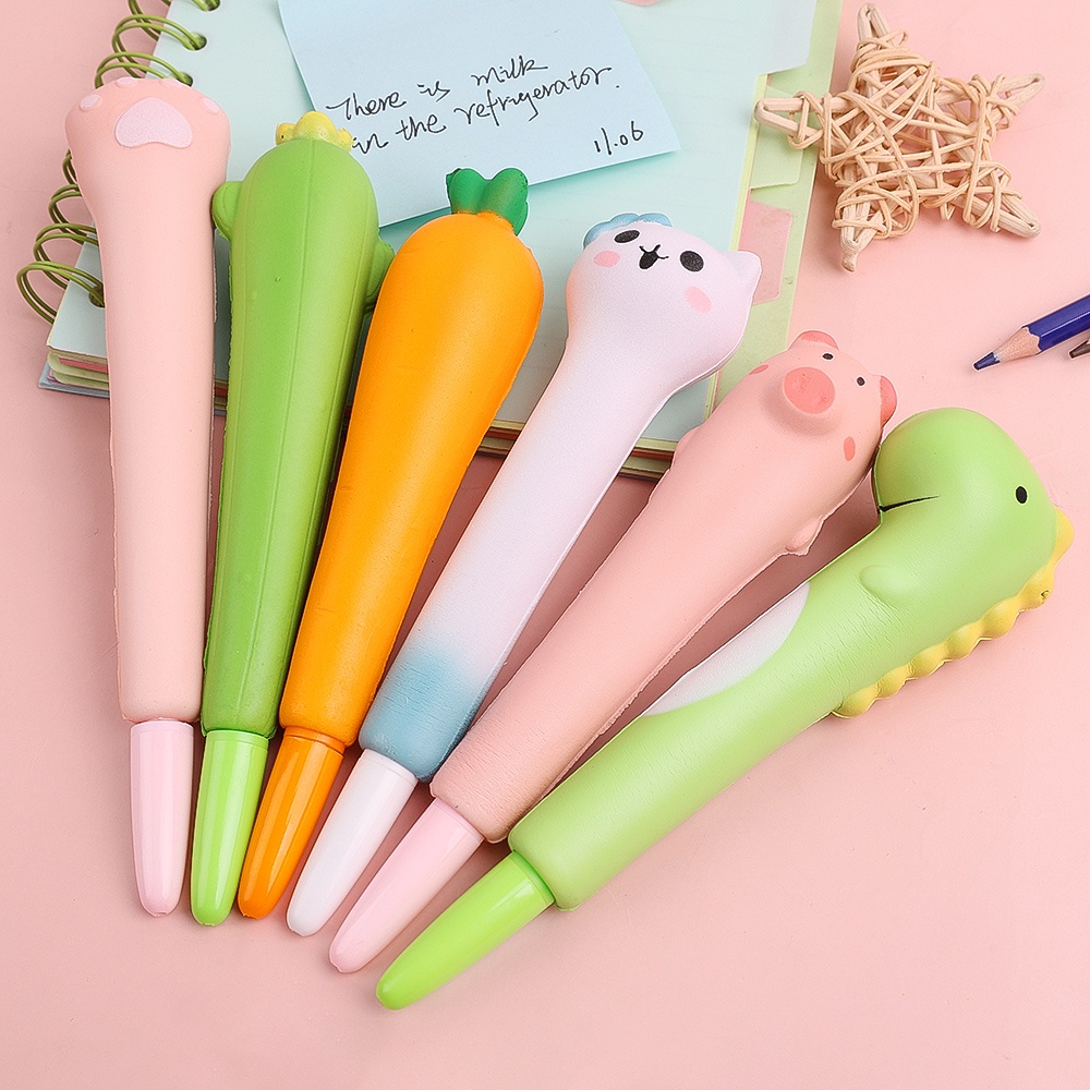 [Mới] Bút Mực Gel Mềm Mại Đáng Yêu Sáng Tạo Dành Cho Học Sinh / Học Sinh