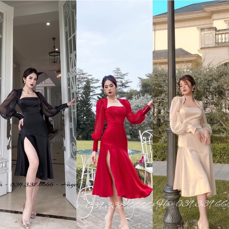ĐẦM PHI LỤA CỔ U XẺ TÀ - CAROTSHOP