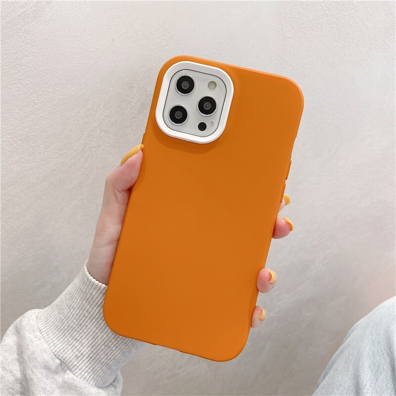 Ốp Điện Thoại Silicon Mềm Chống Sốc 3 Trong 1 Màu Kẹo Cho iPhone 13 12 11 Pro Max XS Max XR X