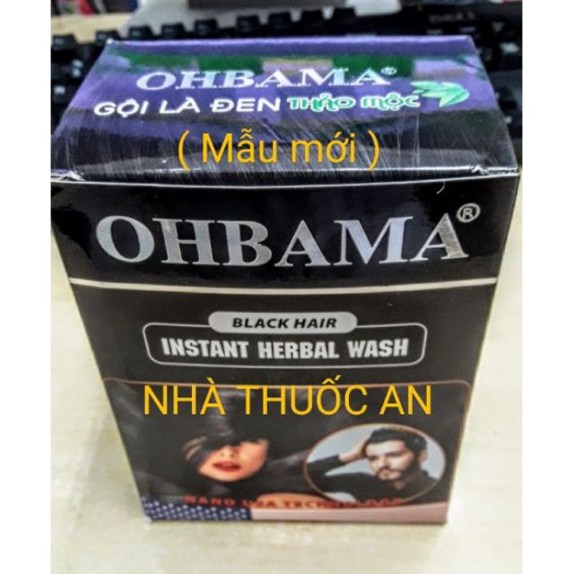 (MẪU MỚI +25ML) Ohbama hộp 10 gói gội là đen