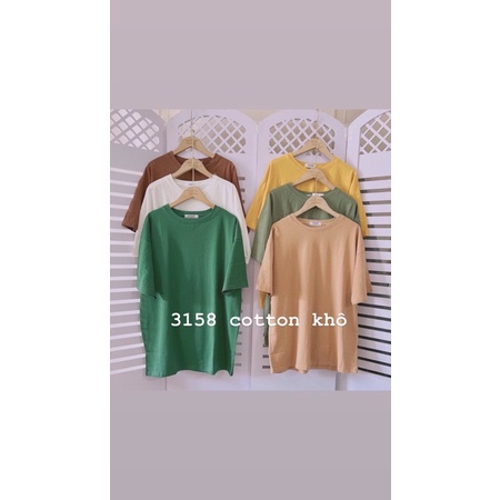 Áo thun trơn 3158 cotton khô