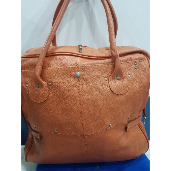 TÚI DU LỊCH DA , DÁNG VUÔNG,