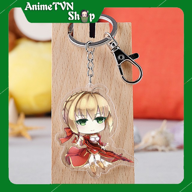 Móc khoá Mica anime manga FATE (Cuộc Chiến Chén Thánh) Nhựa Cứng Acrylic In 2 mặt sắc nét