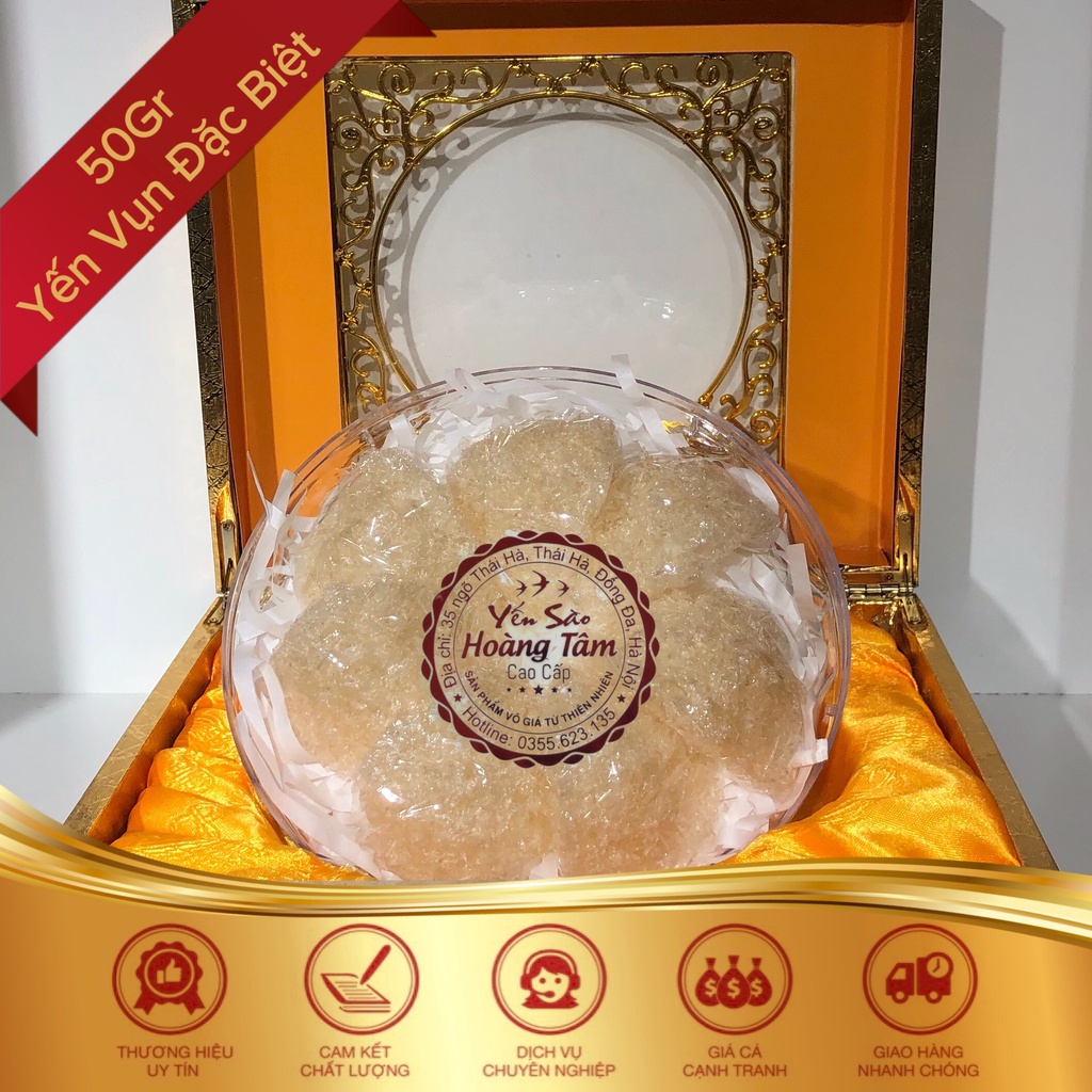 [50gr] YẾN VỤN ĐẶC BIỆT KHÁNH HÒA (5-7 tổ) Nguyên Chất 100% + Quà Tặng Kèm