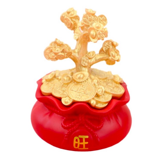 Mô hình cây tài lộc mini cao 6cm dùng làm quà tặng trang trí bàn học, bàn làm việc, tủ sách, tiểu cảnh mini - Ráp