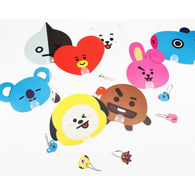 Quạt cầm tay Mini kiểu hoạt hình KPOP BTS BT21 dễ thương