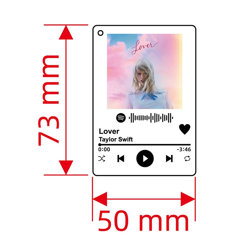 Móc Khóa Acrylic Trong Suốt In Hình Ca Sĩ TAYLOR SWIFT Độc Đáo