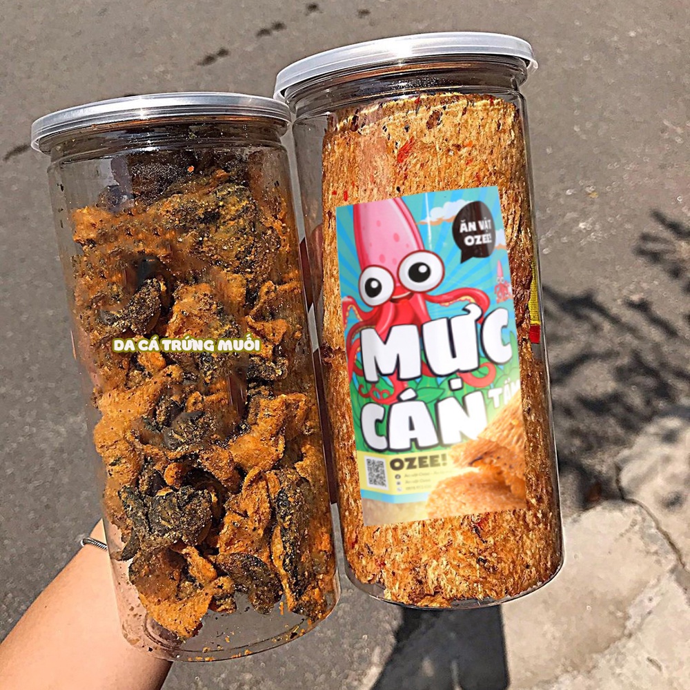 Khô Mực Cán Tẩm Vị Đậm Đà Dai Ngon 200g, Đồ Ăn Vặt Mực Khô Ướp Gia Vị Mường Then