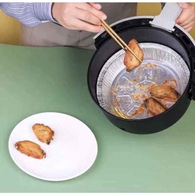 Sét 20 khay giấy bạc lót nồi chiên không dầu size 21cm