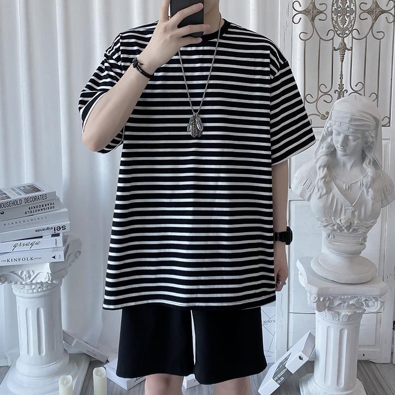 Áo Thun Cotton Ngắn Tay Dáng Ôm Thời Trang Nam Tính