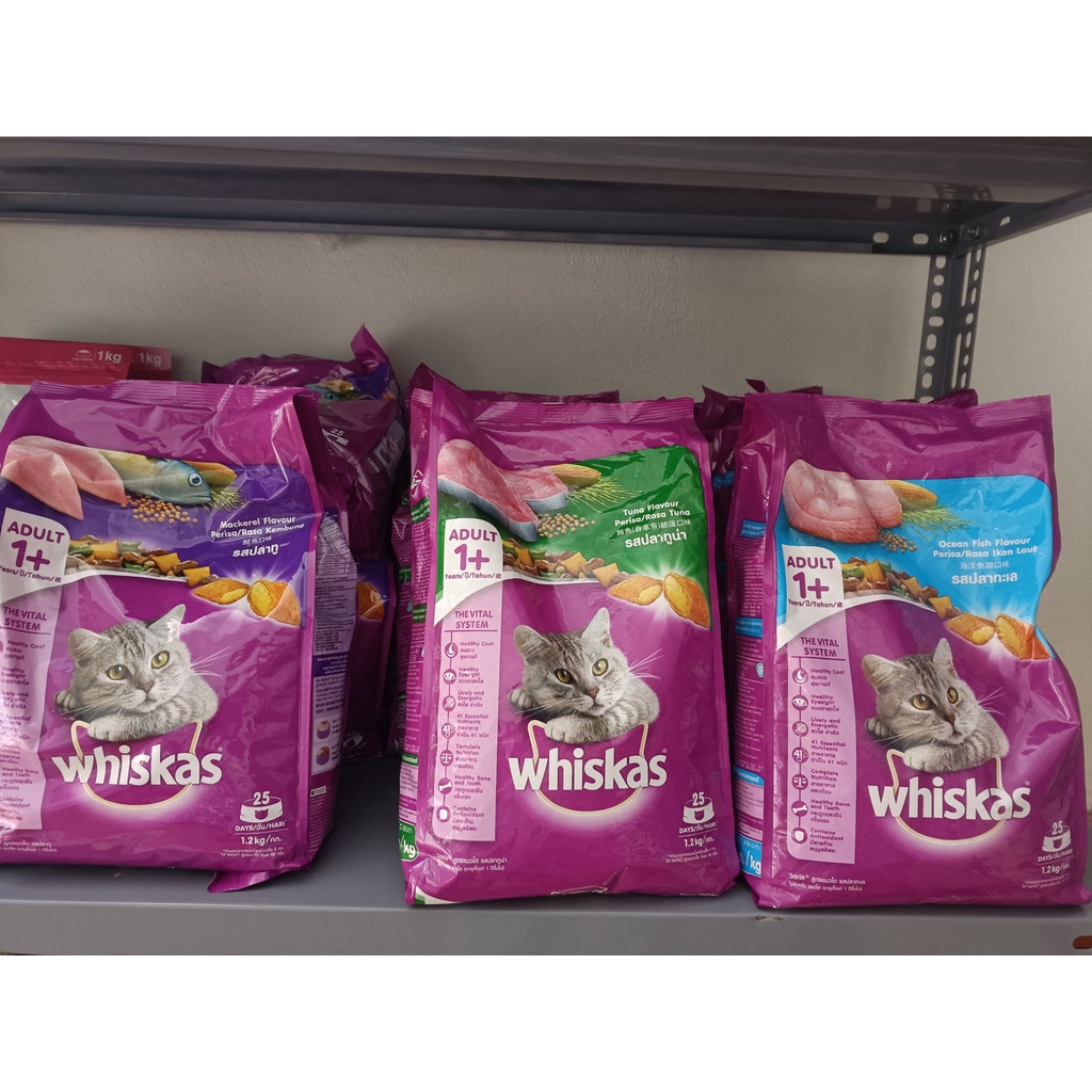 MTPETSHOP Thức ăn mèo Whiskas túi 1.2kg đầy đủ vị