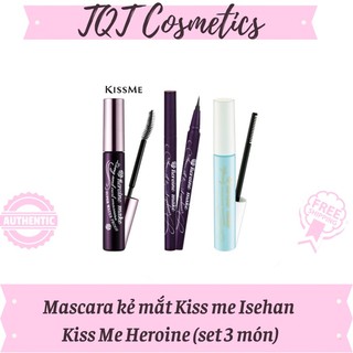 [ Hàng sẵn-Kissme ] Mascara kẻ mắt Kiss me Isehan Kiss Me Heroine (set 3 món)