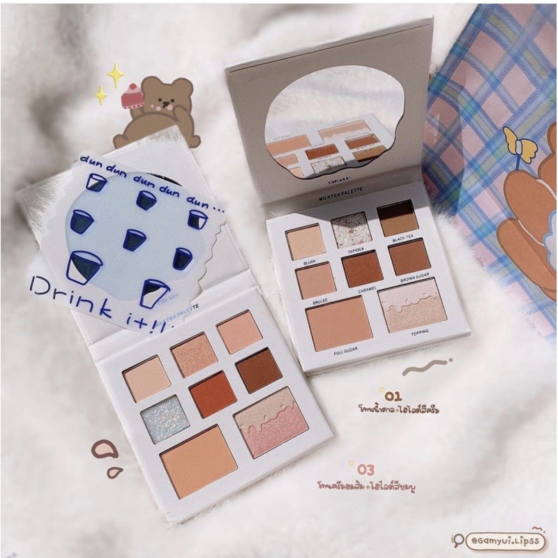 Bộ Trang Điểm Dikalu Trà Sữa Bubble Time Gồm Phấn Mắt + Phấn Má + Hilight [salesale] | BigBuy360 - bigbuy360.vn