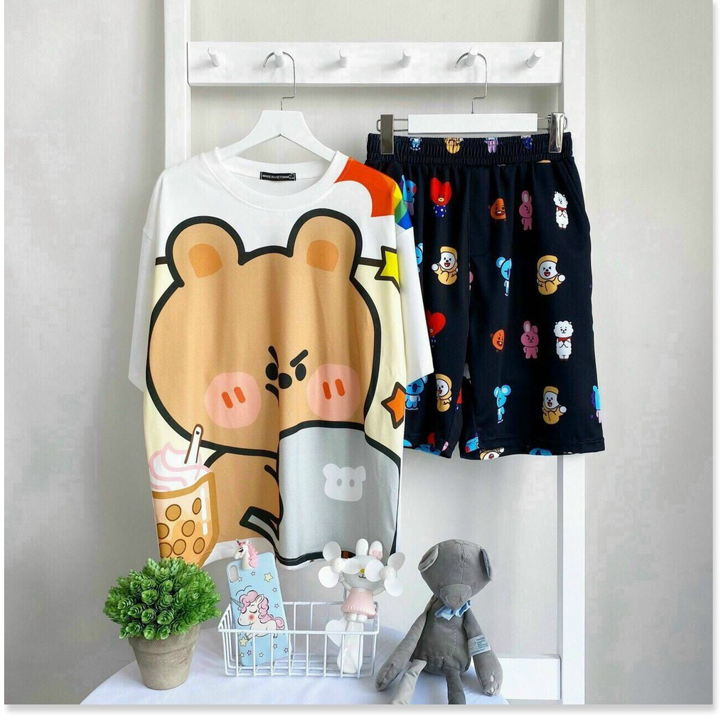 SET THUN NỮ COTTON,THIẾT KẾ HỌA TIẾT SIÊU DỄ THƯƠNG LANA FASHION