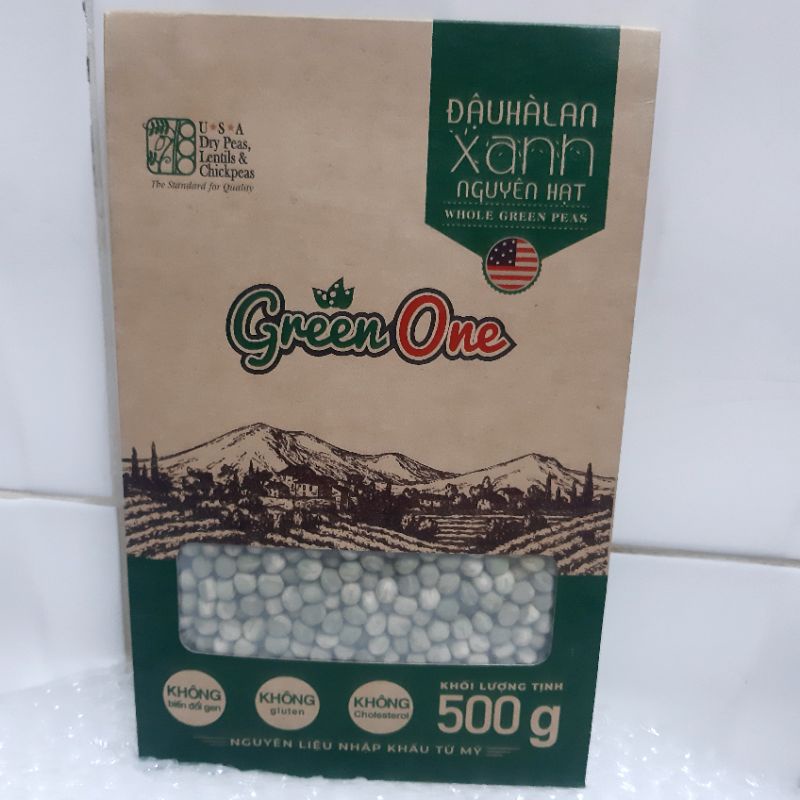 Đậu hà lan xanh nguyên hạt Greenone 500G