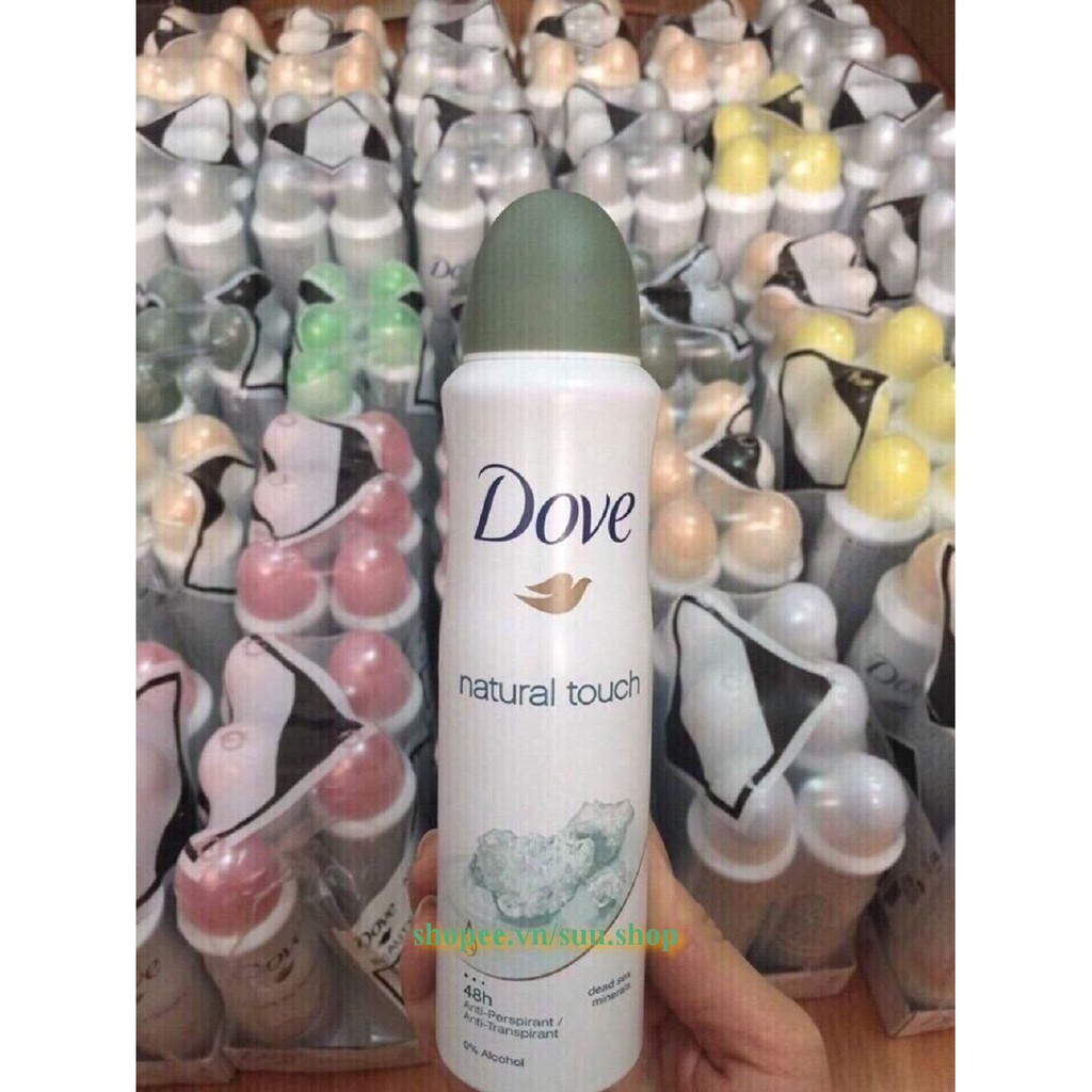 Xịt Khử Mùi Nữ 150Ml Dove Natural Touch, suu.shop Cam Kết 100% Chính Hãng.