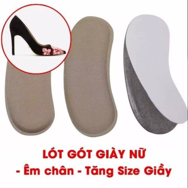 Bộ 2 Miếng Lót Gót Giày Bằng Vải Êm Chân