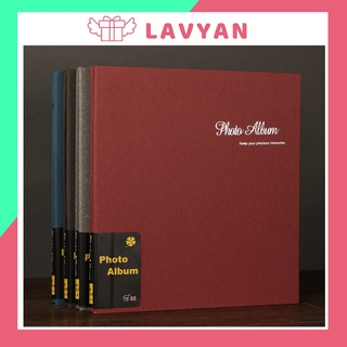 Album dán ảnh cao cấp cỡ 27x29 cm trang có keo dán bìa giấy da lộn, dán ảnh gia đình, ảnh cưới, ảnh cho con tại LAVYAN