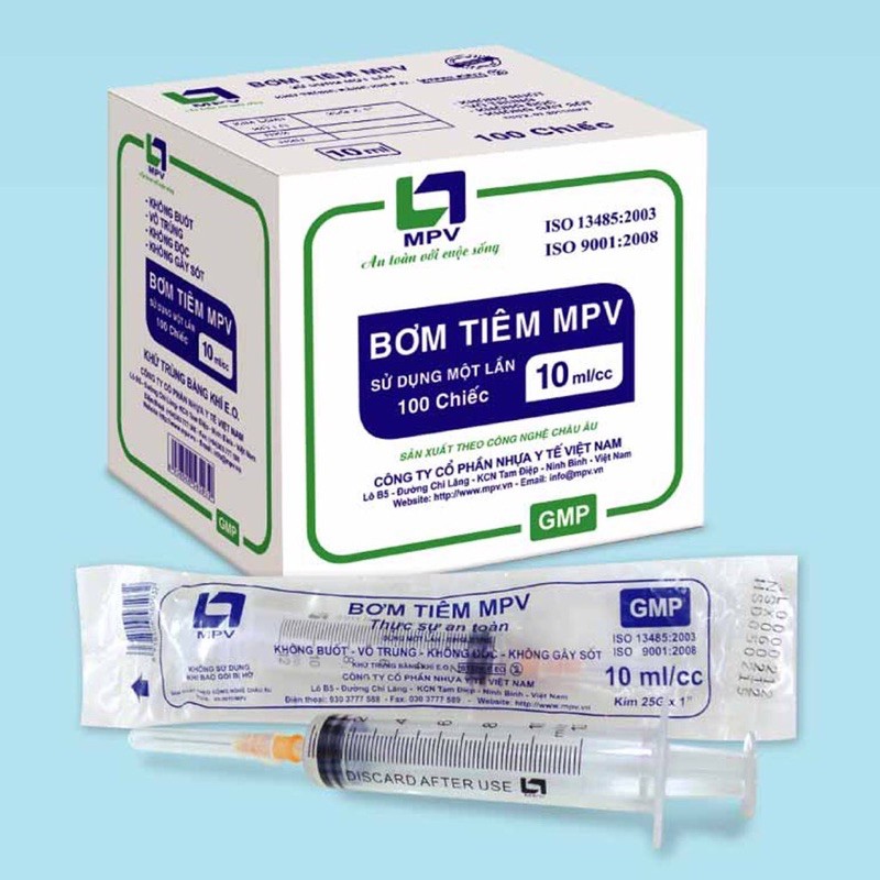 10 Xilanh 10ml ống bơm y tế tiệt trùng dùng làm bánh rau câu 3D hoặc bơm hút dung dịch, thuốc ,sữa ...