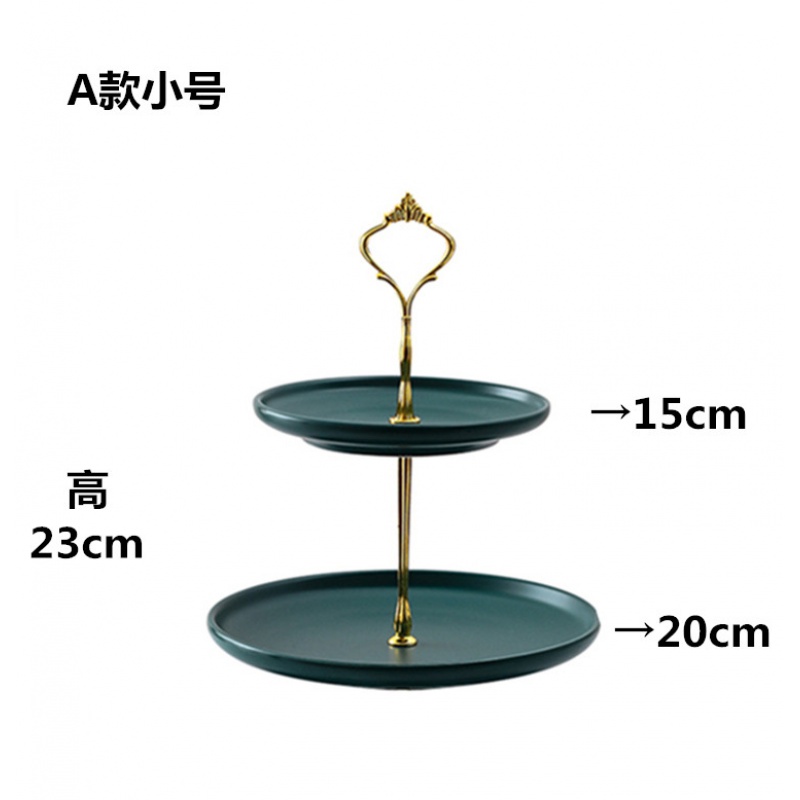 Gốm sứ Bắc Âu mới, màu đỏ tươi, nhiều lớp, đĩa trái cây, bánh trà chiều, khay trà phòng khách, quả khô đường