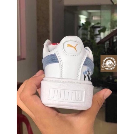 Tết Sale XẢ | Bán Chạy | Giầy thể thao Puma trắng mũi hoa thời trang nữ dạo phố KHO Xịn Nhẩt NEW ✔️ . ^ ' ^ ` ! ' . .