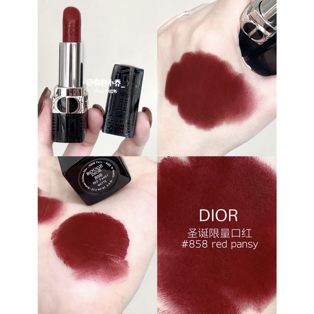 Son Môi Dior Phiên Bản Giới Hạn Họa Tiết Giáng Sinh Dễ Thương 2021