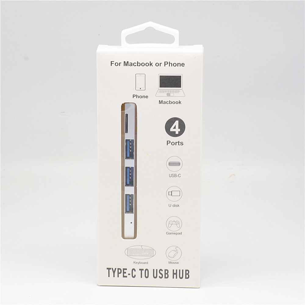 PM HUB USB Type c to 4 Port USB 3.0 - Cáp chuyển Type C ra 4 cổng USB