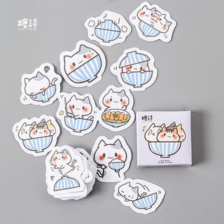 Bộ 45 nhãn dán Sticker Mèo
