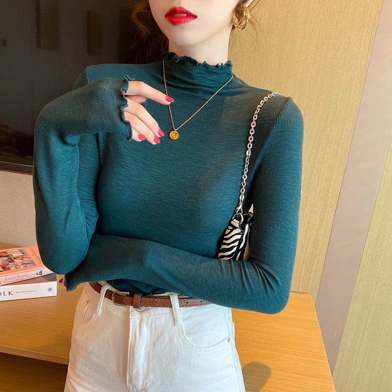 [ Mã 11FASHIONSALE1 giảm 10K đơn 50K ] Áo Thun Cotton Dài Tay Ôm Dáng Thiết Kế Mới Cho Nữ | BigBuy360 - bigbuy360.vn