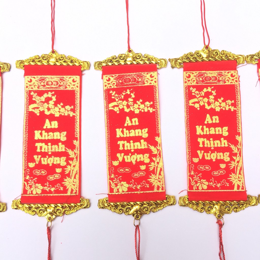 Combo 5 Liễn nhung dài 30cm treo trang trí tết, năm mới