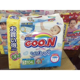 Bỉm Goon Jumbo nội địa Nhật Size S104/M80 dán/M74 quần