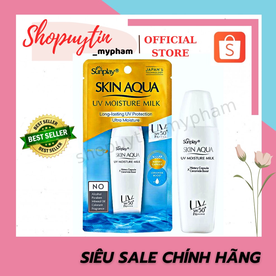 Kem chống nắng dưỡng ẩm hàng ngày Sunplay Skin Aqua UV Moisture Milk 30g [Mới 2021]