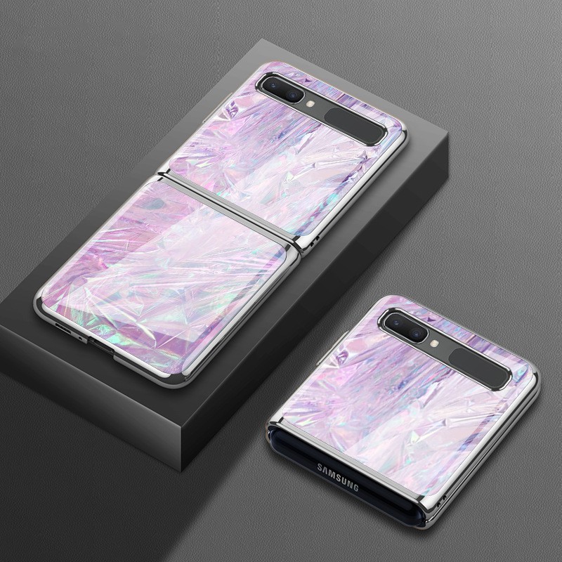 Ốp Lưng Tráng Gương Họa Tiết Kim Cương Cho Samsung Galaxy Z Flip F7000 5g